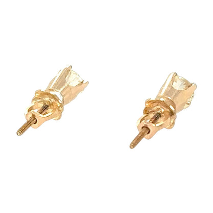 5/8ctw Diamond 14k Yellow Gold Stud Earrings 1.1g (SI1-3,L-N)