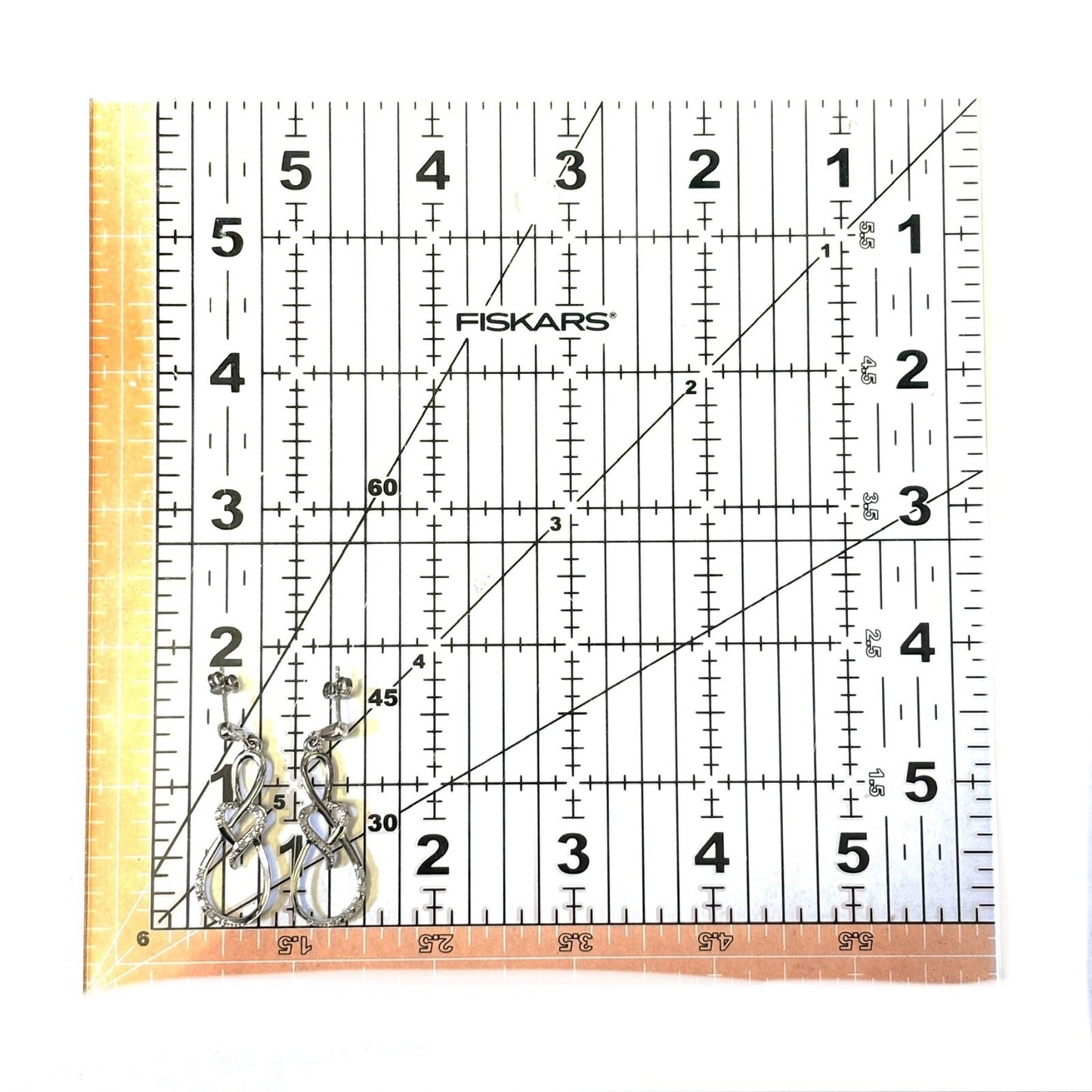 Sterling Silver Infinity Heart Dangle Earrings 0.10ctw 1.5in