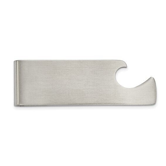 Chisel Stainless Steel Brushed Money Clip With Built-In Bottle Opener