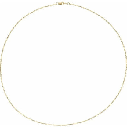 14K Yellow Gold-Filled 1.5mm Cable Chain 18" With Lobster Clasp