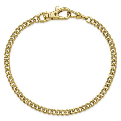 Charles Hubert Stainless Steel IP-plated 14.5in Pocket Watch Chain