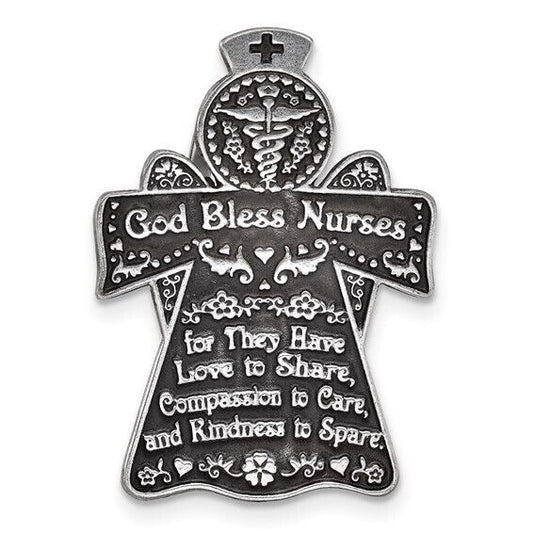 GOD BLESS NURSES Angel Visor Clip