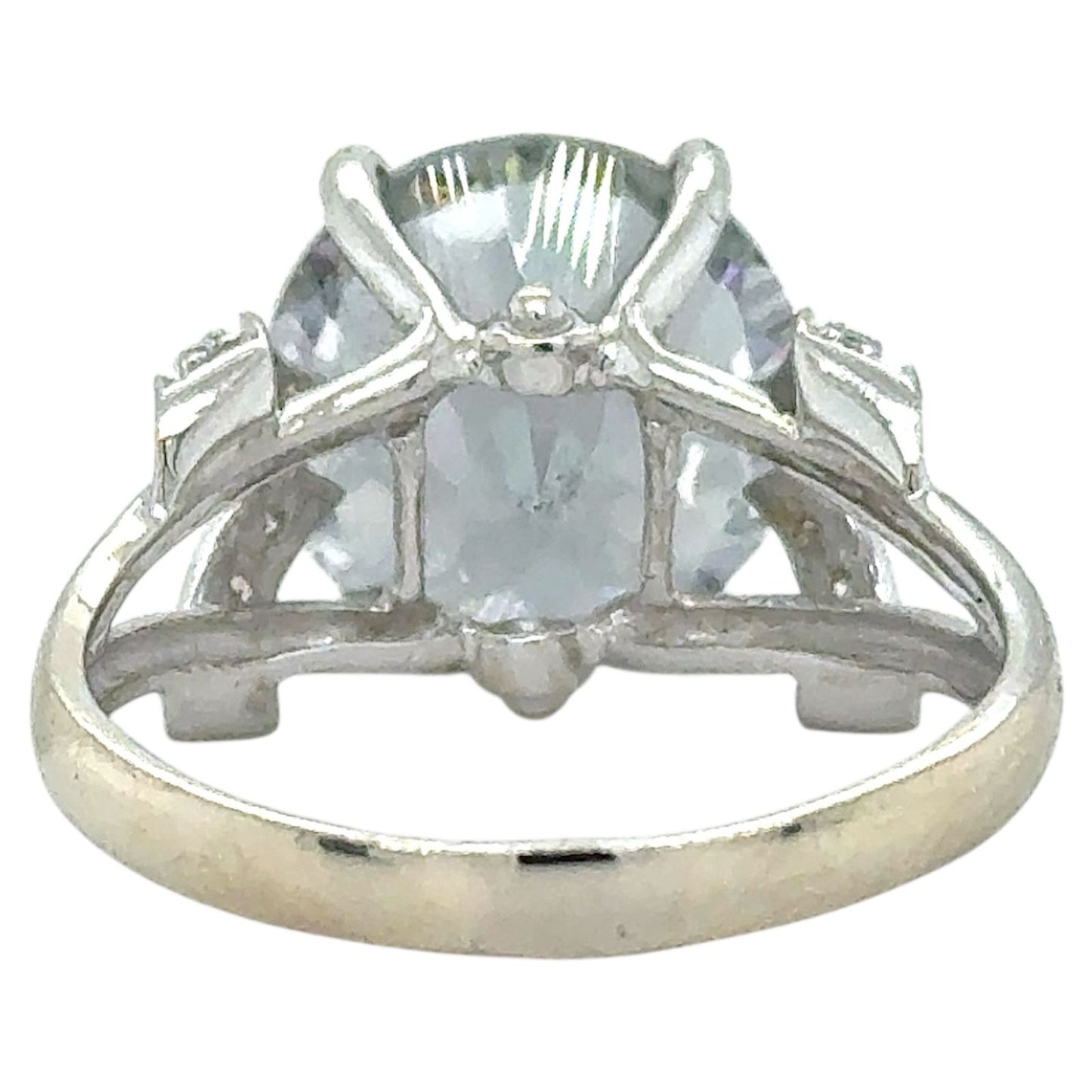 Mystic Topaz & Diamonds 14k White Gold Ring 4.5g Size 8.25