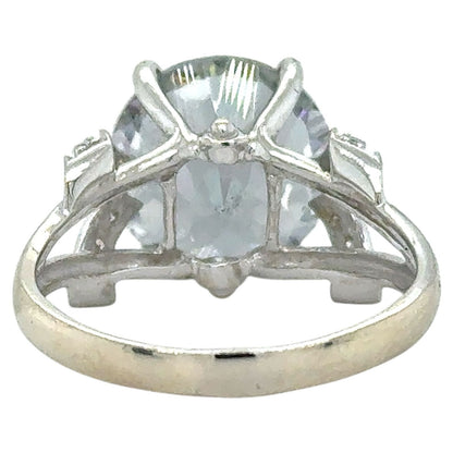 Mystic Topaz & Diamonds 14k White Gold Ring 4.5g Size 8.25