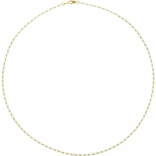 14K Yellow Gold-Filled 1.5 Mm Figaro Chain With Lobster Clasp 18 Inches Long
