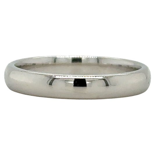 3mm 10k White Gold Wedding Band 2.3g Size 5.25