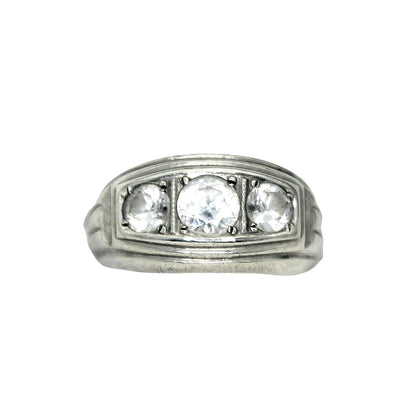 Sterling Silver Cubic Zirconia Band Ring 8.7g Size 7