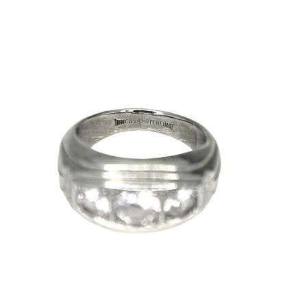 Sterling Silver Cubic Zirconia Band Ring 8.7g Size 7