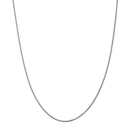 Sterling Silver 1.25mm Box Chain Necklace 18"