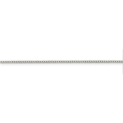 Sterling Silver 1.25mm Box Chain Necklace 18"