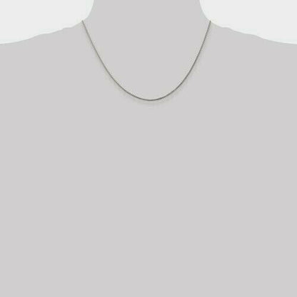 Sterling Silver 1.25mm Box Chain Necklace 18"