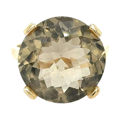 Topaz Solitaire 14k Yellow Gold Ring 7.7g Size 6.5