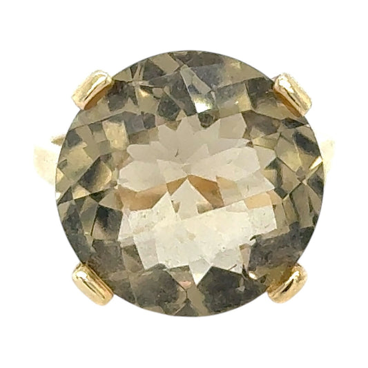 Topaz Solitaire 14k Yellow Gold Ring 7.7g Size 6.5