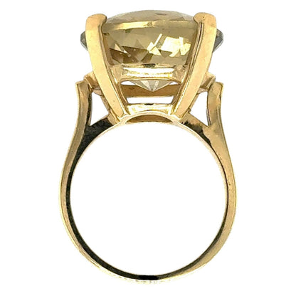Topaz Solitaire 14k Yellow Gold Ring 7.7g Size 6.5