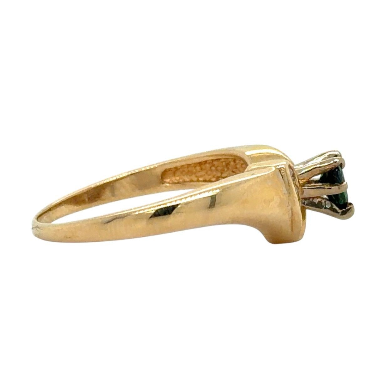 Sapphire & Diamond 14k Yellow Gold Ring 2.9g Size 6.75