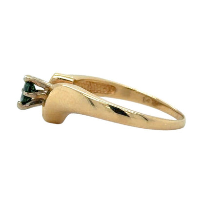 Sapphire & Diamond 14k Yellow Gold Ring 2.9g Size 6.75