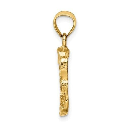 14K Yellow Gold Nugget Pendant