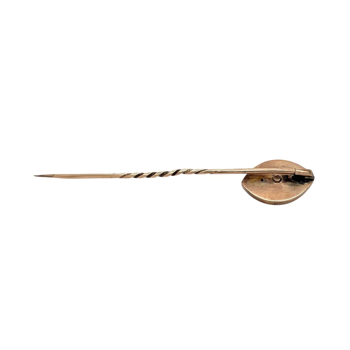 Vintage 10K Yellow Gold Twisted Stick Pin 2.7g Elegant Design