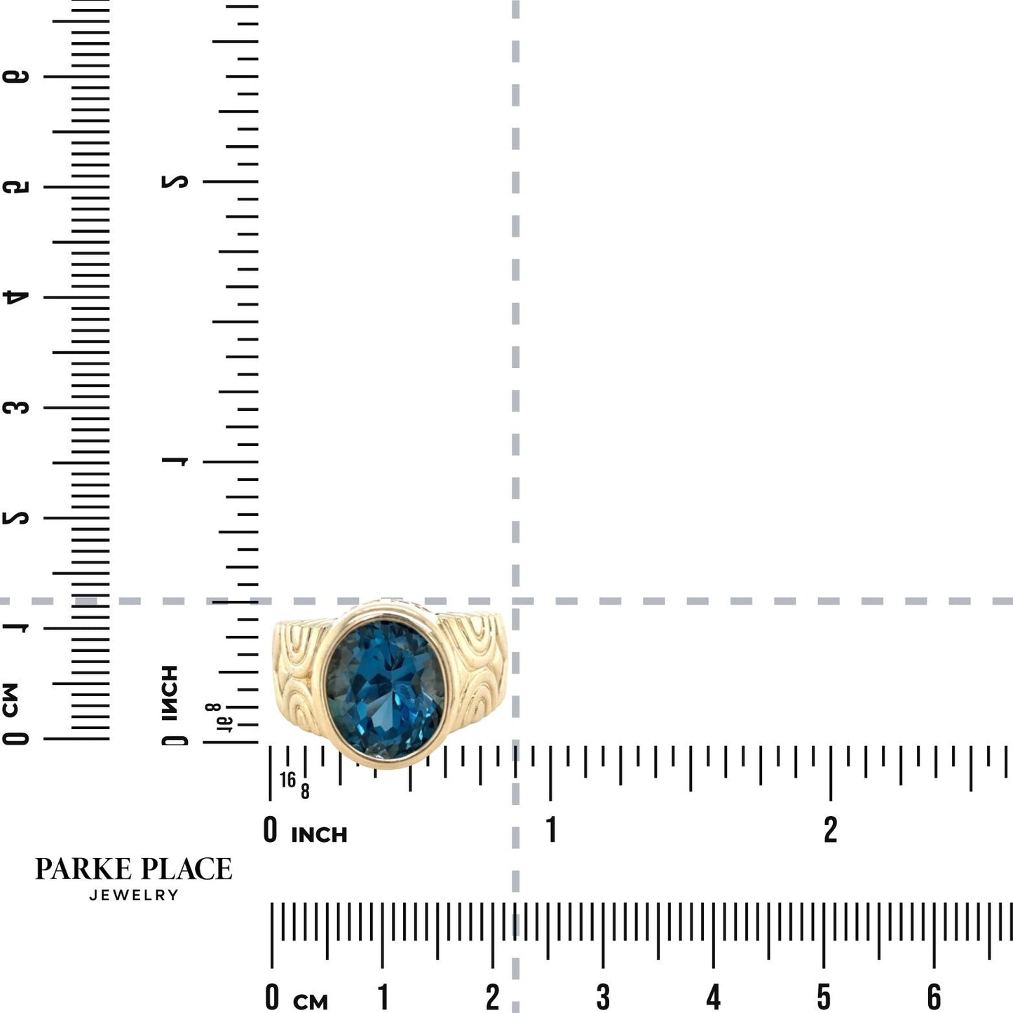 London Blue Topaz 14K Yellow Gold Ring 7.7g Size 7