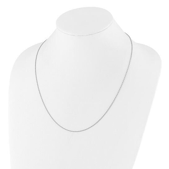 Sterling Silver 925 Adjustable 1.2mm Diamond Cut Rope Chain Necklace 30in