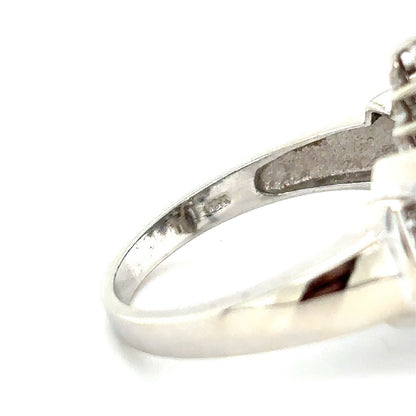 10K White Gold 1/2 ctw Diamond Ring 5.0g Size 8