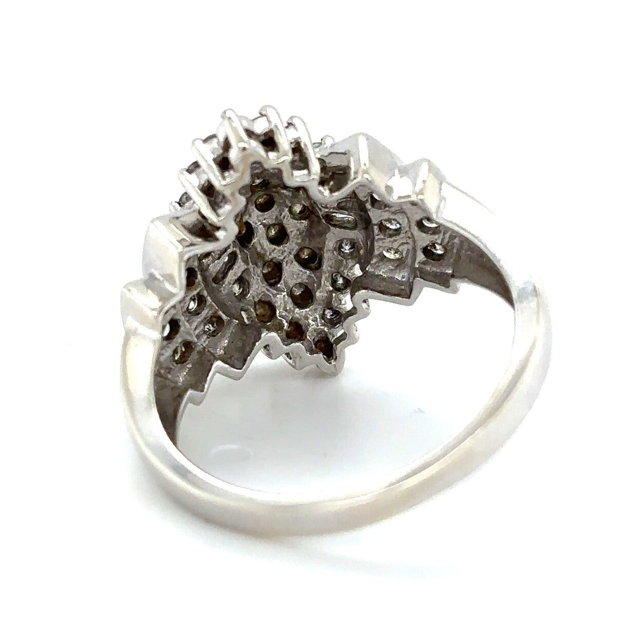 10K White Gold 1/2 ctw Diamond Ring 5.0g Size 8