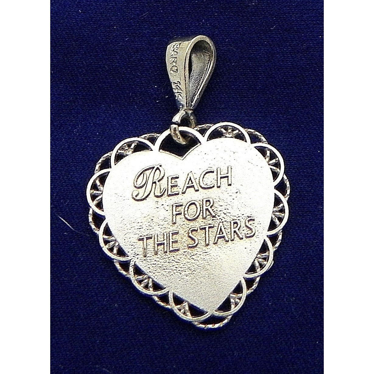Sweet 16 Heart Pendant REAL SOLID 14k White GOLD 3.0 g