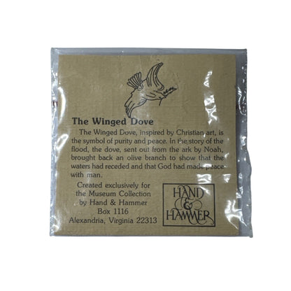 Hand & Hammer Sterling Silver Winged Dove Christmas Ornament With Box