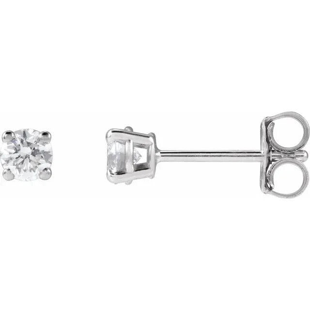 14K White Gold 1/3 CTW Lab-Grown Diamond 4-Prong Stud Earrings