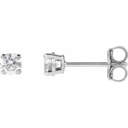 14K White Gold 1/3 CTW Lab-Grown Diamond 4-Prong Stud Earrings