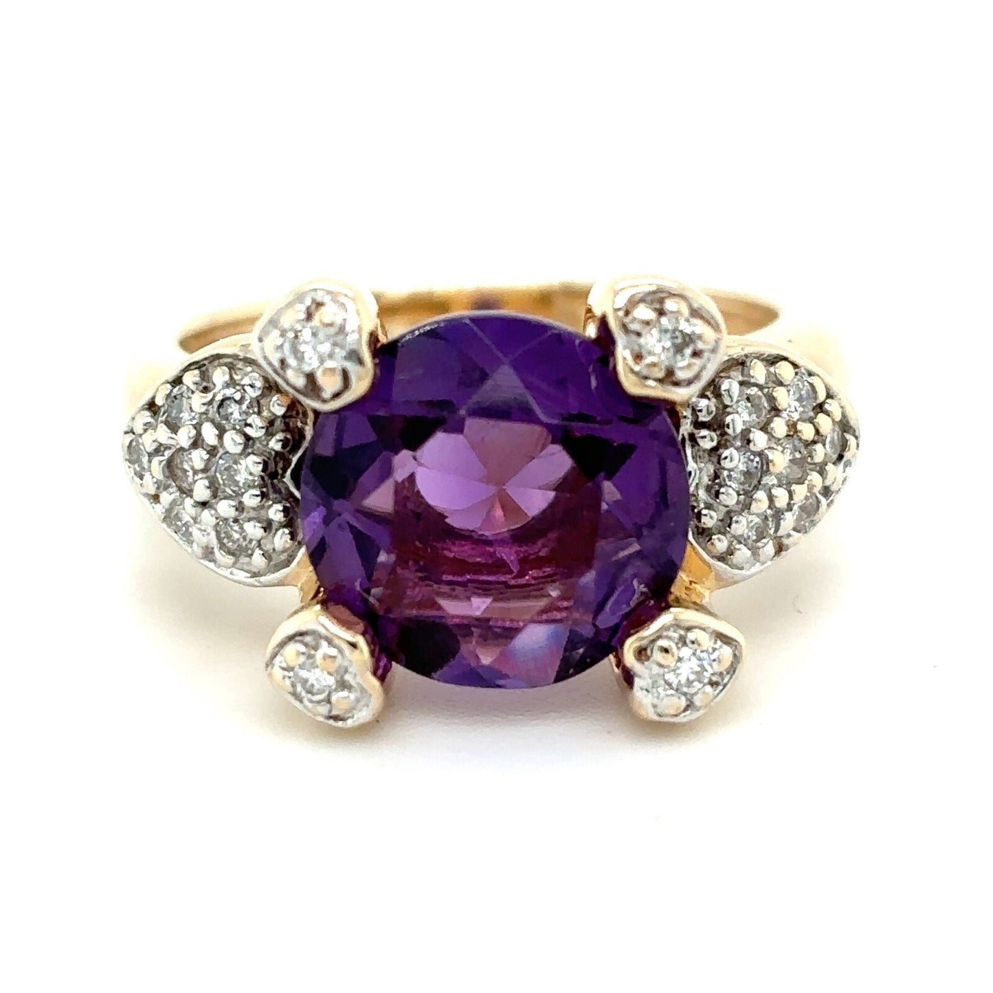 2.75ctw Tanzanite Cluster 10k Yellow Gold Ring 7.7g Size 7
