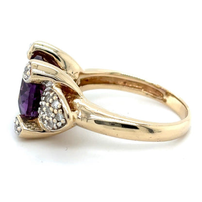 2.75ctw Tanzanite Cluster 10k Yellow Gold Ring 7.7g Size 7