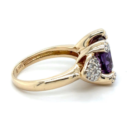 2.75ctw Tanzanite Cluster 10k Yellow Gold Ring 7.7g Size 7