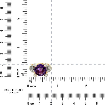 2.75ctw Tanzanite Cluster 10k Yellow Gold Ring 7.7g Size 7