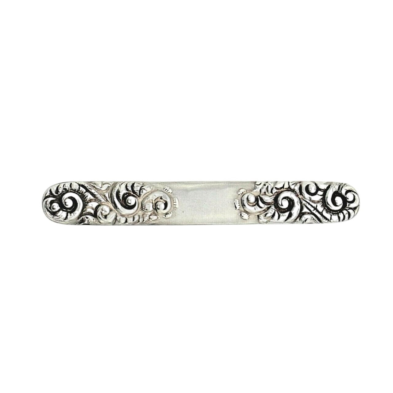 Vintage Sterling Silver Ornate Floral Bar Pin Brooch 3.9g  .925