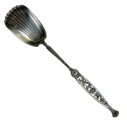 Sugar Spoon GW Shovel Shell 6 3/8" Sterling Silver By Whiting Number 1 Pattern 1885