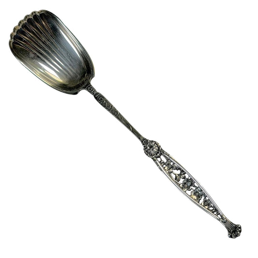 Sugar Spoon GW Shovel Shell 6 3/8" Sterling Silver By Whiting Number 1 Pattern 1885