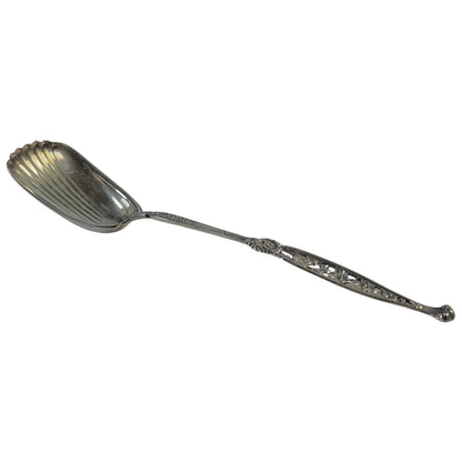 Sugar Spoon GW Shovel Shell 6 3/8" Sterling Silver By Whiting Number 1 Pattern 1885
