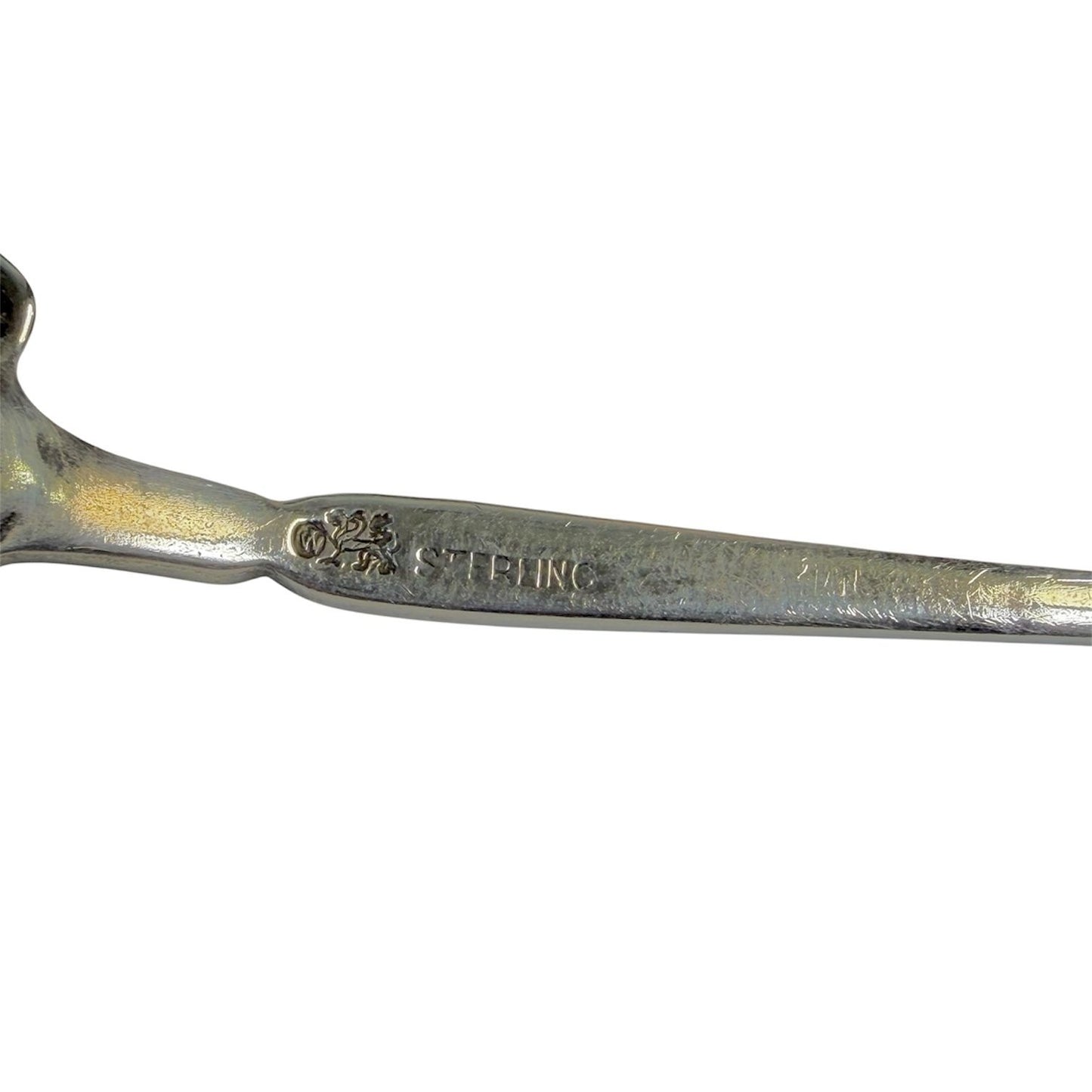 Sugar Spoon GW Shovel Shell 6 3/8" Sterling Silver By Whiting Number 1 Pattern 1885