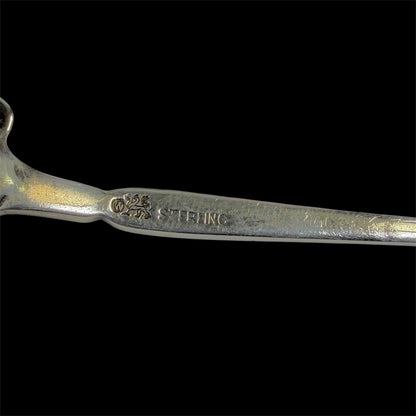 Sugar Spoon GW Shovel Shell 6 3/8" Sterling Silver By Whiting Number 1 Pattern 1885