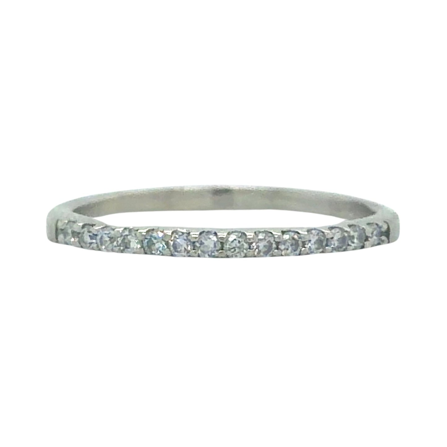 1/15ctw Diamond 14k White Gold Band Ring 1.5g Size 6.25