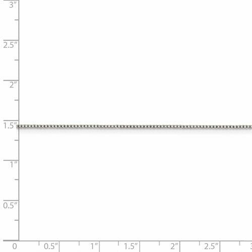 Sterling Silver Rhodium-plated .9mm Box 18 inch Chain + 2 inch extention