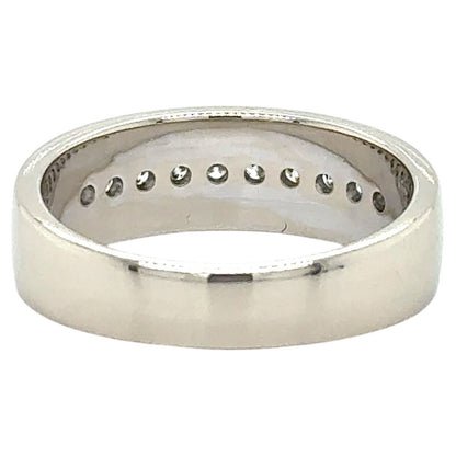 1ctw Diamond Band 14k White Gold Ring 9.2g Size 11.25