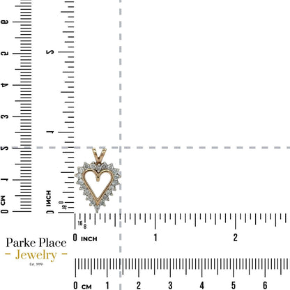 1/2 ct DIAMOND HEART PENDANT REAL SOLID 10k GOLD 1.9g