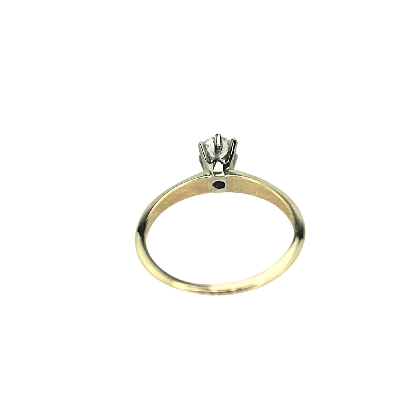 1/3 Ct Diamond Solitaire Ring 14K Yellow Gold Size 7.25 Elegant Design