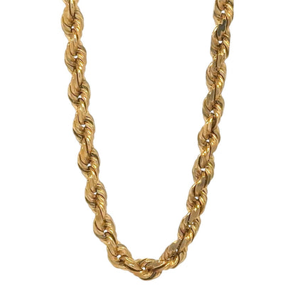 2.3mm 14k Yellow Gold Rope 18 Inch Chain Necklace 12.1g
