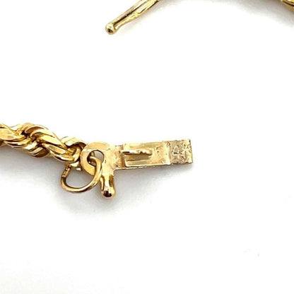 2.3mm 14k Yellow Gold Rope 18 Inch Chain Necklace 12.1g