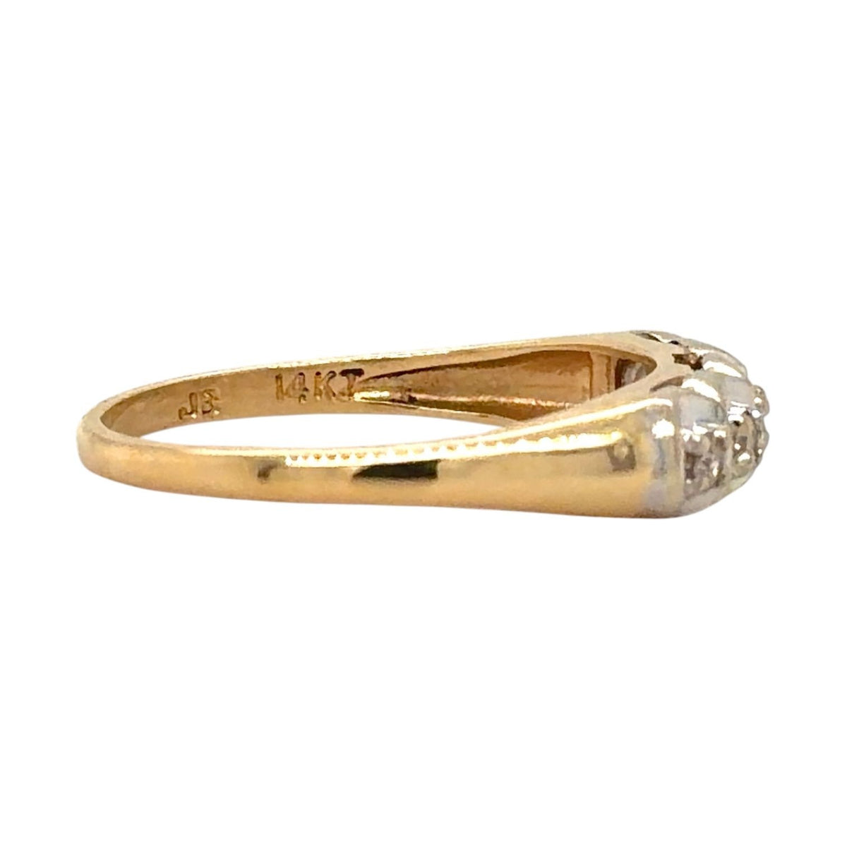 1/10ctw Diamond 14k Yellow Gold Band Ring 2.5g Size 7
