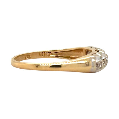 1/10ctw Diamond 14k Yellow Gold Band Ring 2.5g Size 7