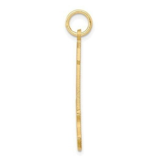 10k Solid Yellow Gold Guitar Pendant Charm